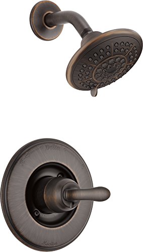 Delta Faucet Linden 14 Series Single-Function Shower Trim Kit with 5-Spray Touch-Clean Shower Head, Venetian Bronze T14294-RB (Valve Not Included)
