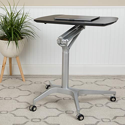 Flash Furniture Mobile Sit-Down, Stand-Up Comput...