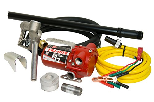 Fill-Rite RD1212NP 12 GPM 12V Portable Fuel Transfer Pump with Manual Nozzle, Discharge Hose, Suction Pipe and Power Cord.