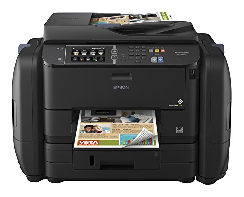  Epson WorkForce Pro WF-R4640 EcoTank Wireless Color All-in-One Supertank Printer with Scanner, Copier, Fax, Ethernet, Wi-Fi, Wi-Fi Direct, Tablet and Smartphone (iPad, iPhone, Android) Printing, Low-Cost...