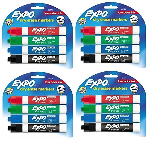 Expo Low Odor Chisel Tip Dry Erase Markers