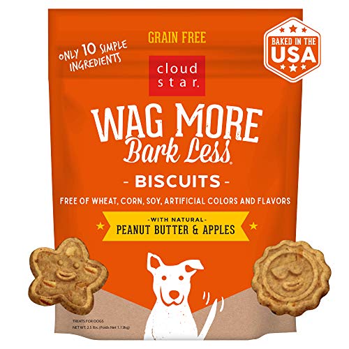 Cloud Star Wag More Bark Less Oven Baked Biscuits, Grai...