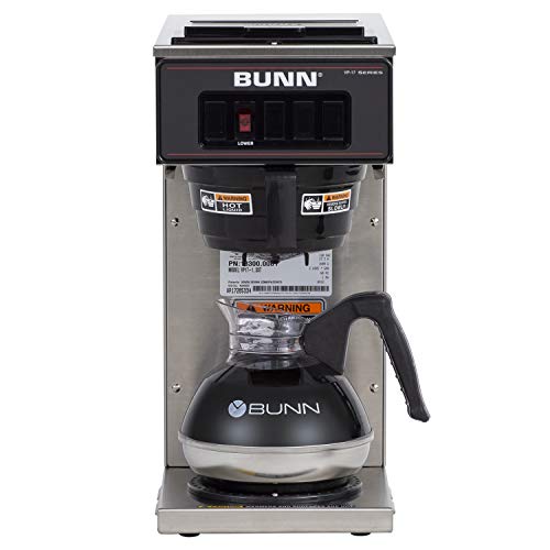 BUNN 13300.0001 VP17-1SS Pourover Coffee Brewer with 1 Warmer, Stainless Steel (120V/60/1PH)