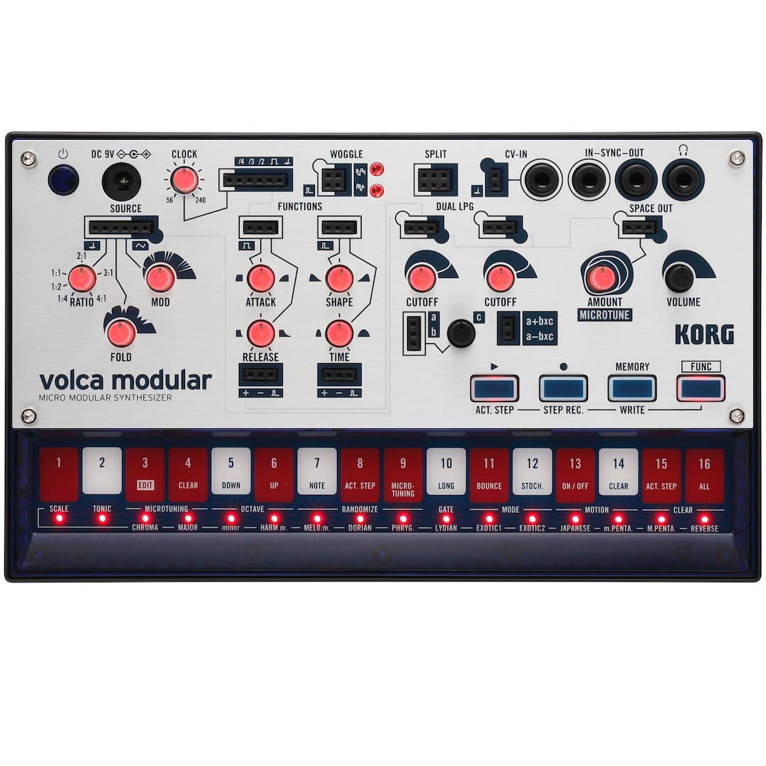 Korg Volca Modular Semi-Modular Synthesizer with Sequen...