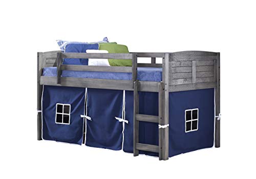 Donco Kids 790-AAG-750C-TB Louver Low Loft Bed with Blu...