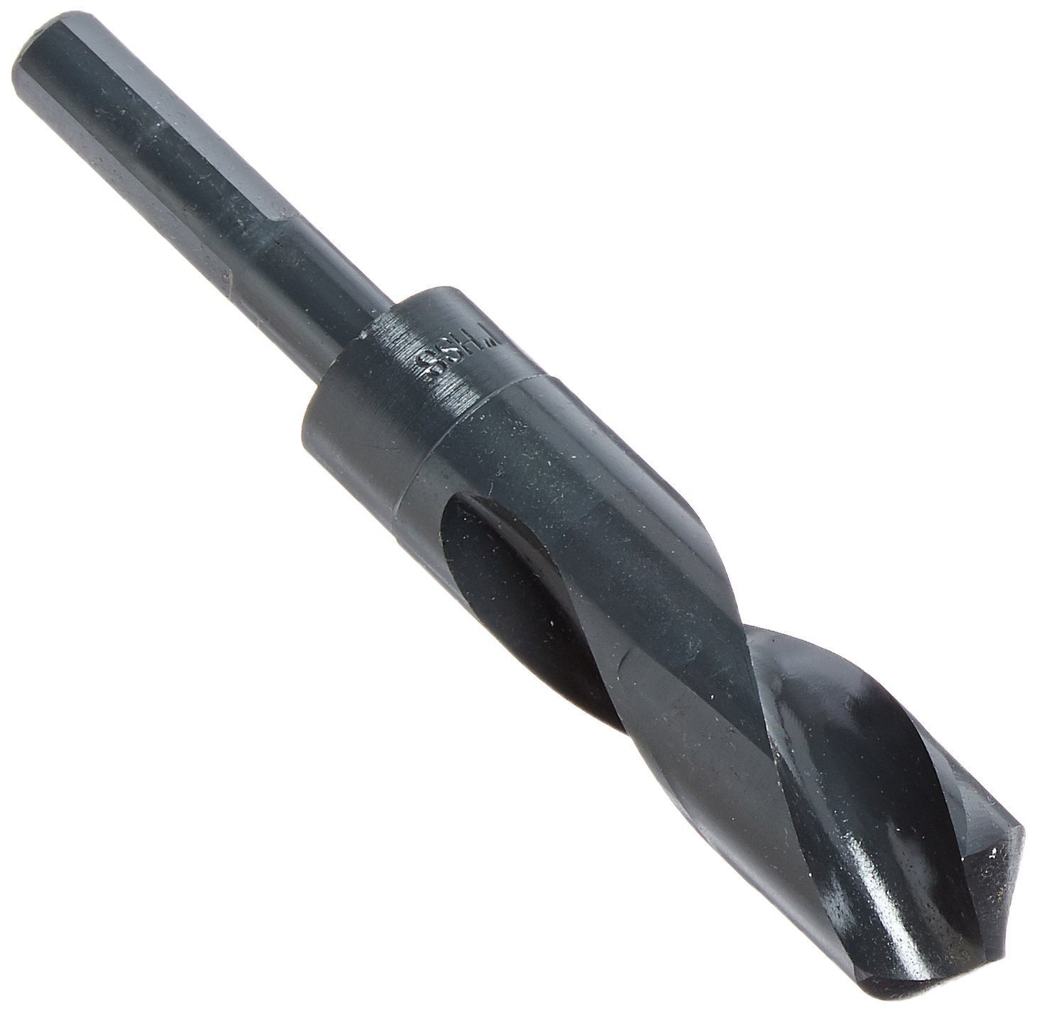 Drill America High Speed Steel Reduced Shank Drill Bit, (33/64" - 1-1/2" by 64ths) Black Oxide Finish, Conventional 118 Degree Point, DWDRSD Series