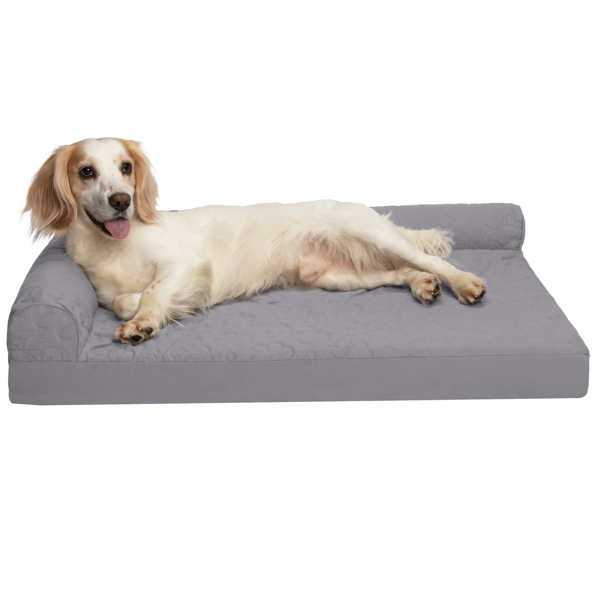 Furhaven Large Memory Foam Dog Bed Pinsonic Quilted Paw...