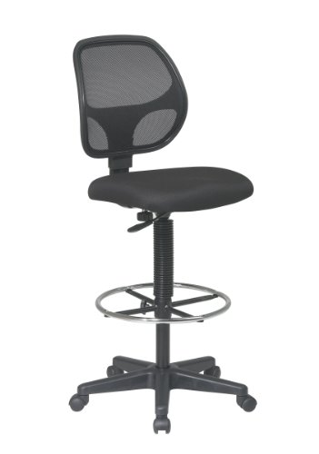 Office Star Deluxe Mesh Back Drafting Chair with Adjust...