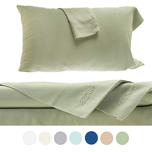 Bed Voyage Bamboo Sheets - 4 Piece Bed Sheet Set - Hypoallergenic - 100% Rayon Viscose Bamboo (Full, Sage)
