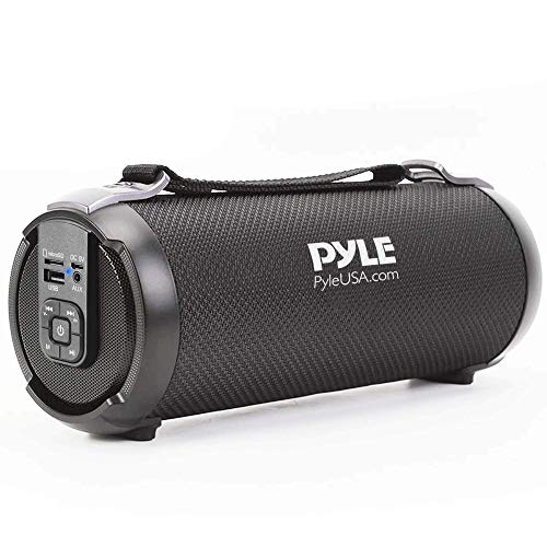 Pyle Wireless Portable Bluetooth Boombox Speaker - 100 Watt Rechargeable Boom Box Speaker Portable Music Barrel Loud Stereo System with AUX Input, MP3/USB/SD Port, Fm Radio, 2.5