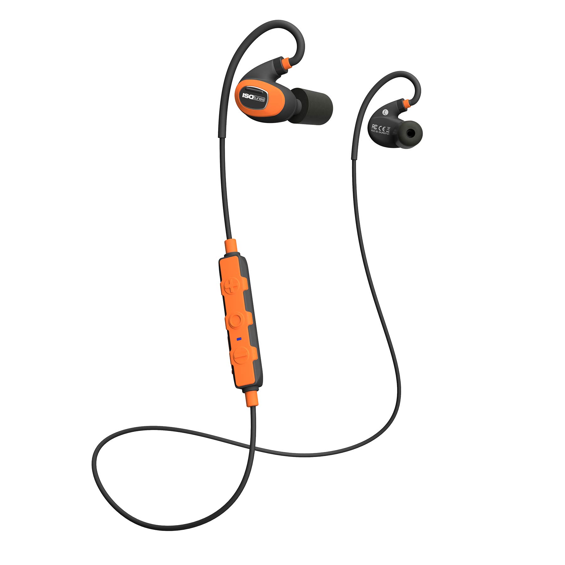 ISOtunes PRO 2.0 Bluetooth Earplug Headphones, 27 dB Noise Reduction Rating, 16+ Hour Battery, IP67 Durability, Noise Cancelling Mic, OSHA Compliant Professional Hearing Protector (Safety Orange)