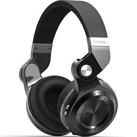 Bluedio Turbine T2s Wireless Bluetooth Headphones with Mic, 57mm Drivers/Rotary Folding (Black)