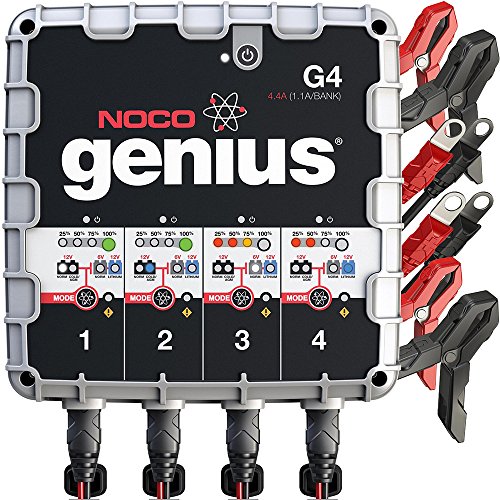 NOCO Genius G4 6V - 12V 4 Bank Smart Charger/ Maintainer for 12V 7AH