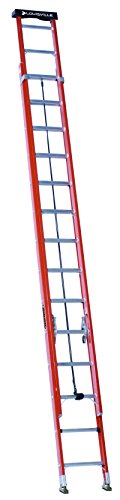 Louisville Ladder 28-Foot Fiberglass Extension Ladder with Pro Top, 300-Pound Capacity, L-3022-28PT