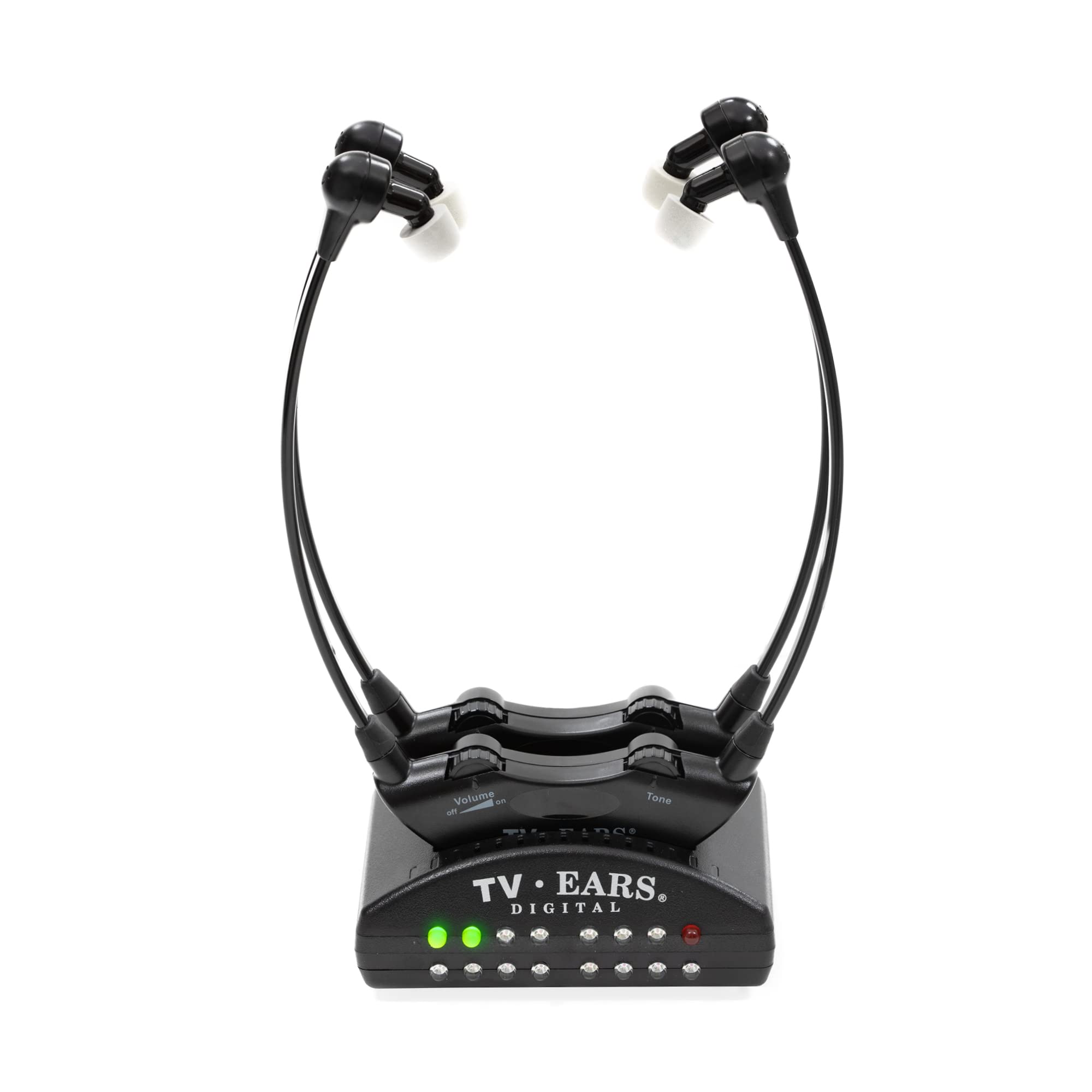  TV Ears Inc TV Ears Dual Digital Wireless Headset System - Use 2 Headsets at same time w/ Different Volume, Supports All TVs, Ideal for Seniors & Hearing Impaired, Infrared, Plug N' Play - Dr Recommended...