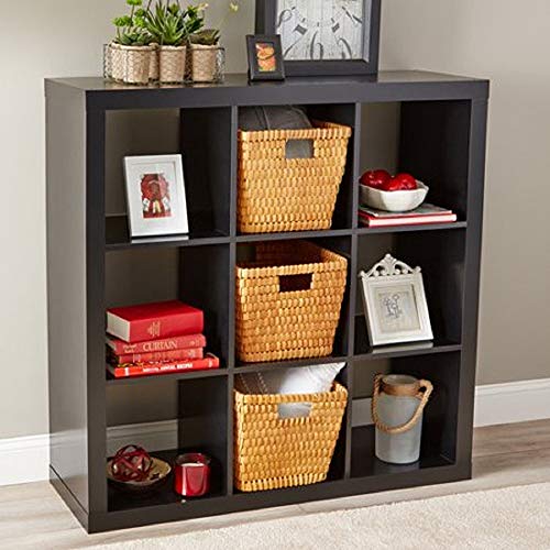 Better Homes and Gardens.. Bookshelf Square Storage Cabinet 4-Cube Organizer (Weathered) (White, 4-Cube) (Solid Black, 9-Cube)