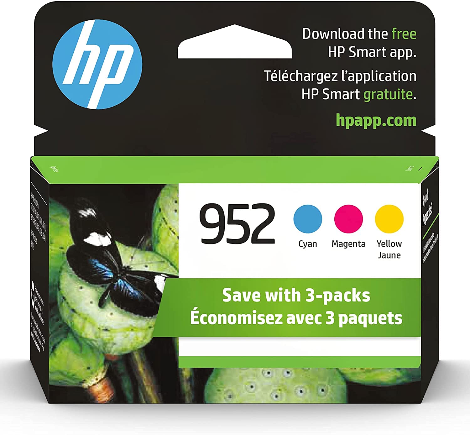 HP 952 | 3 Ink Cartridges | Cyan, Magenta, Yellow | L0S...