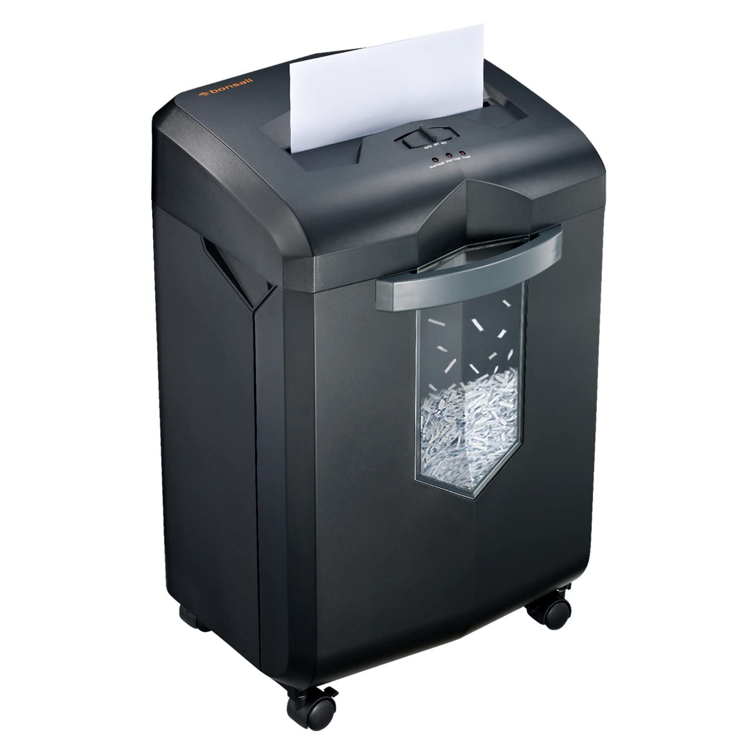  bonsaii Paper Shredder, 18-Sheet 60-Minutes Paper Shredder for Office Heavy Duty Cross-Cut Shredder with 6 Gallon Pullout Basket & 4 Casters, Anti-Jam High Security Mail Shredder for Home Use(C149-C)...