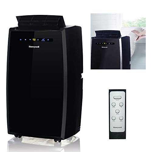 Honeywell MN10CESBB 10000 BTU Portable Conditioner, Dehumidifier & Fan for Rooms Up To 350-450 Sq. Ft. with Thermal Overload Protection, Washable Air Filter & Remote Control, Black
