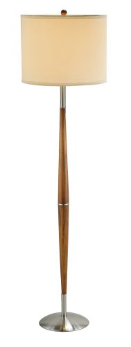 Adesso 3337-15 Hudson Floor Lamp, 61 in, 150 W Incandescent/equiv. CFL, Maple Eucalyptus Wood, 1 Floor Lamp