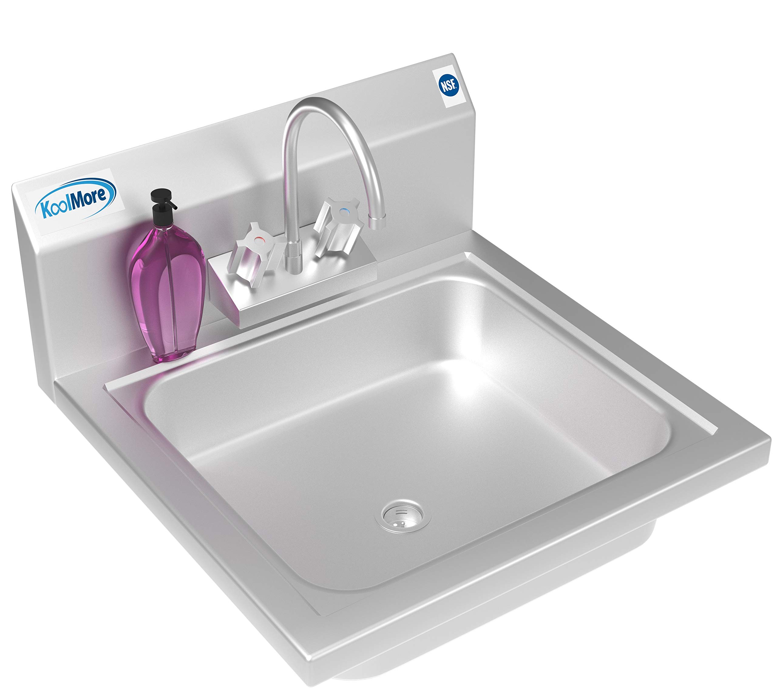 KoolMore NSF Stainless Steel Commercial Hand Sink with Goosneck Faucet 17