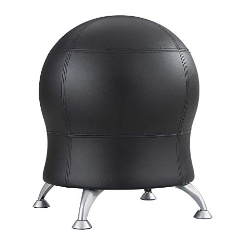 Safco Products Zenergy Ball Chair, Black Vinyl, Low Pro...