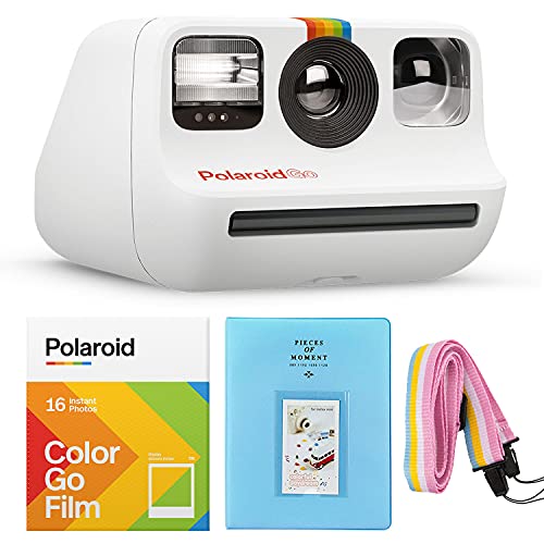 Polaroid GO Instant Mini Camera White +  GO Color Film ...
