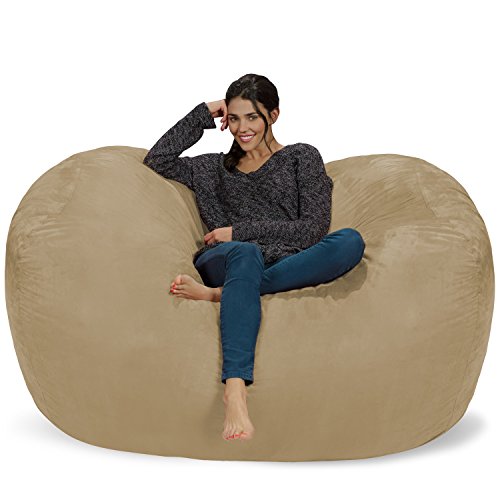 Chill Sack Bean Bag Chair: Huge 6' Memory Foam Furniture Bag and Large Lounger - Big Sofa with Soft Micro Fiber Cover