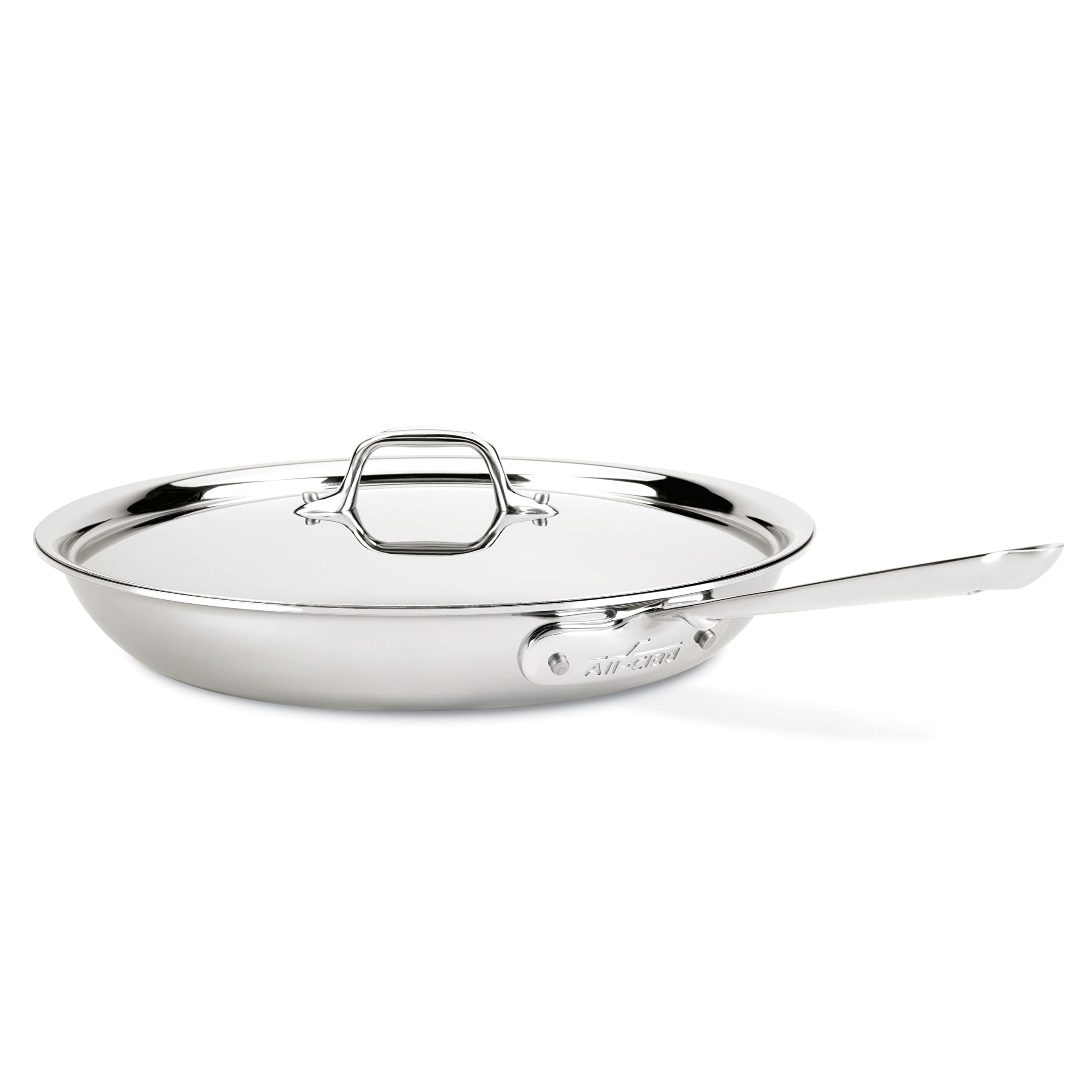 All-Clad D3 3-Ply Stainless Steel Fry Pan with Lid 12 I...