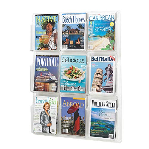Safco Products Reveal 9 Magazine Display, 5603CL, Wall ...