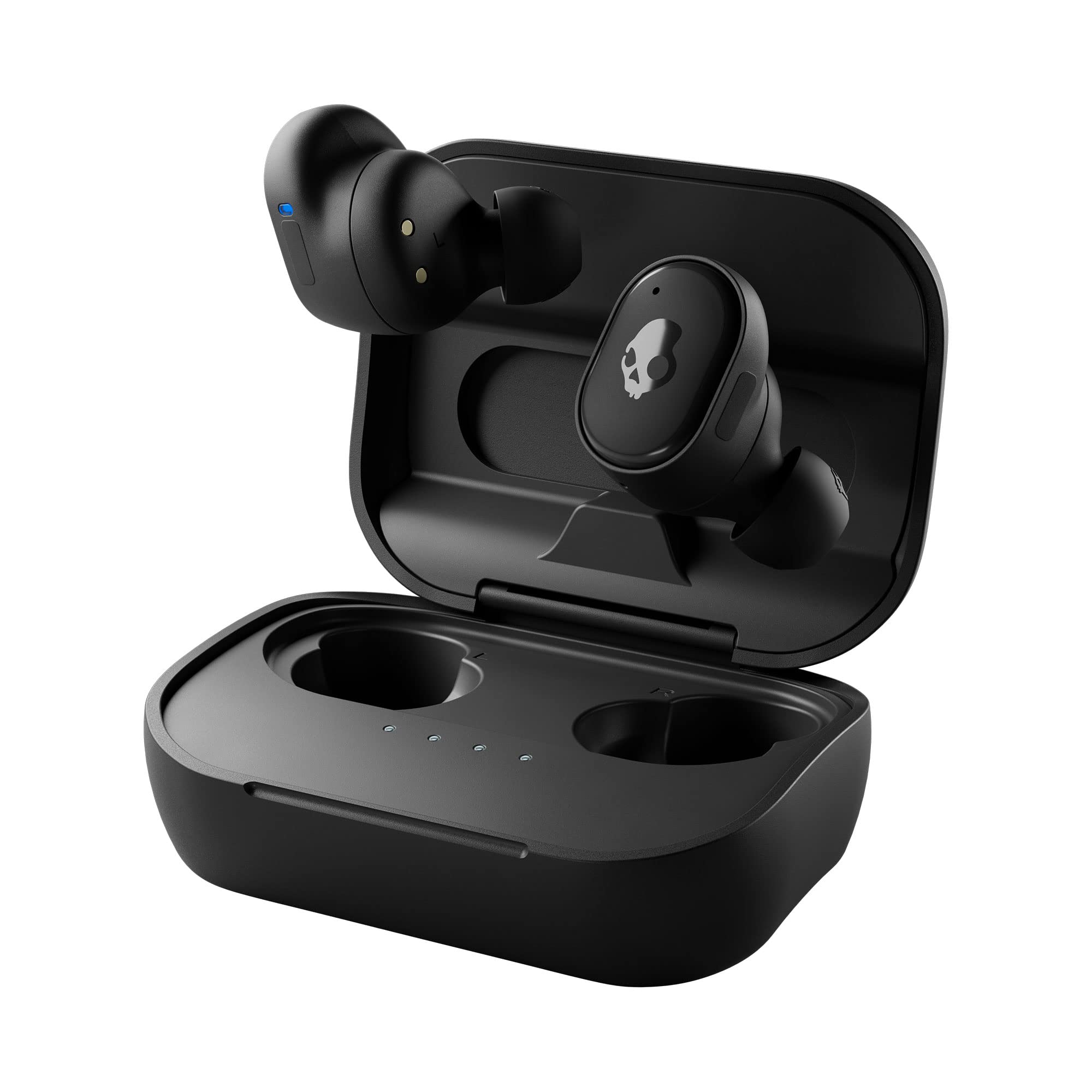 Skullcandy Grind True Wireless In-Ear Bluetooth Earbuds Compatible with iPhone and Android / Charging Case and Microphone / Great for Gym, Sports, and Gaming, IP55 Water Dust Resistant - Black