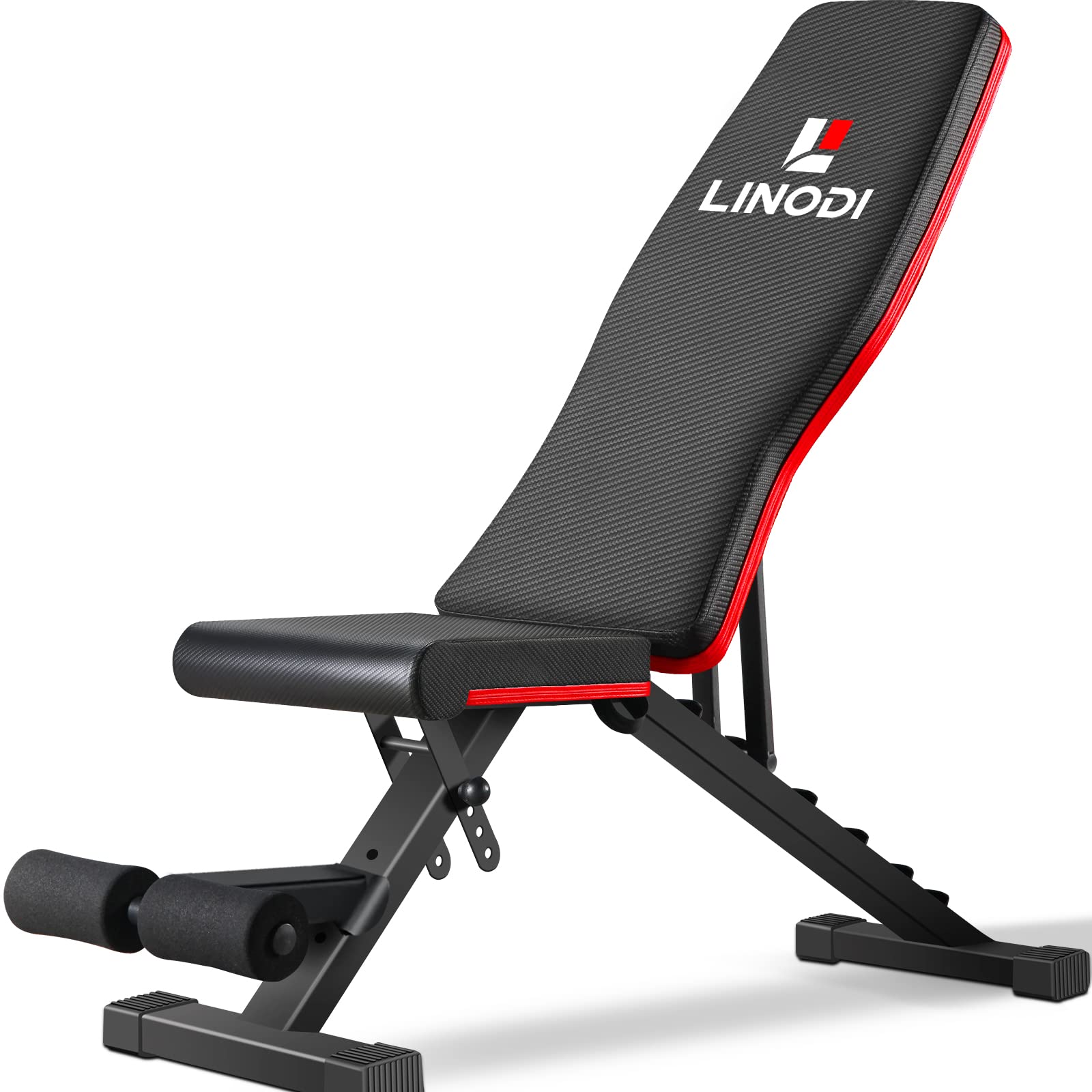 LINODI Weight Bench, Adjustable Strength Training Bench...