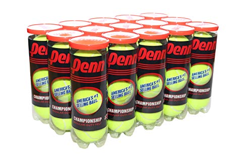 PENN Championship Tennis Balls - Regular Duty Felt Pressurized Tennis Balls - 15 Cans, 45 Balls