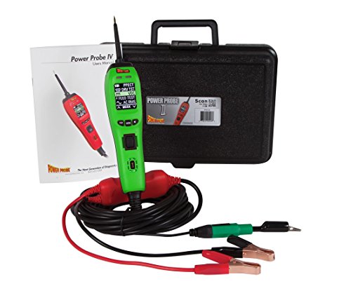 Power Probe IV w/Case & Acc - Green (PP405AS) [Car Diagnostic Test Tool Digital Volt Meter ACDC Current Resistance Circuit and Fuel Injector Tester]