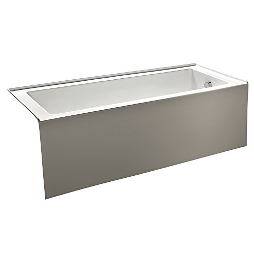 KINGSTON BRASS VTDE603122R 60-Inch Contemporary Alcove Acrylic Bathtub with Right Hand Drain and Overflow Holes , White