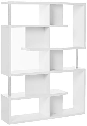 Coaster Home Furnishings 5-Tier Bookcase White and Chrome