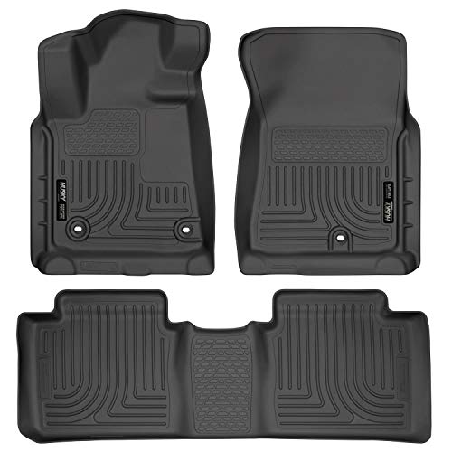 Husky Liners Fits 2014-20 Toyota Tundra Double Cab Weatherbeater Front & 2nd Seat Floor Mats (Footwell Coverage)