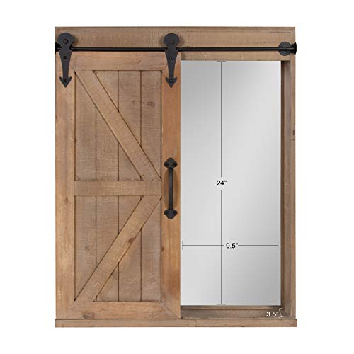 Kate and Laurel Cates Wood Wall Storage Cabinet with Va...