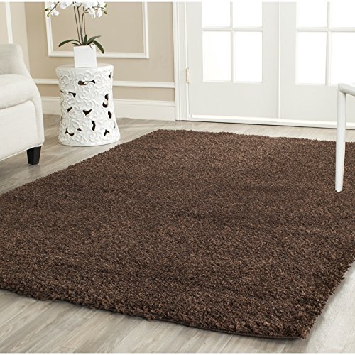 Safavieh California Shag Collection SG151-2727 Brown Area Rug, 6 feet 7 inches by 9 feet 6 inches (6'7