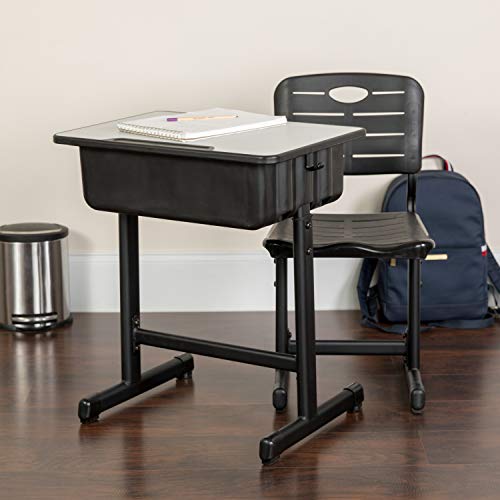 Flash Furniture Adjustable Height Student Desk and Chai...
