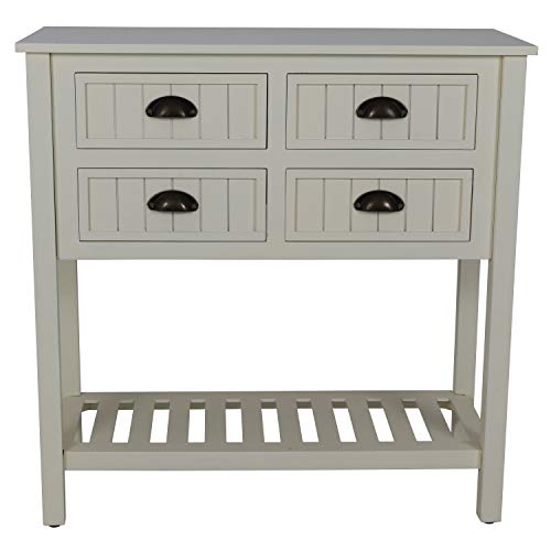 Décor Therapy Bailey Bead board 4-Drawer Console Table,...