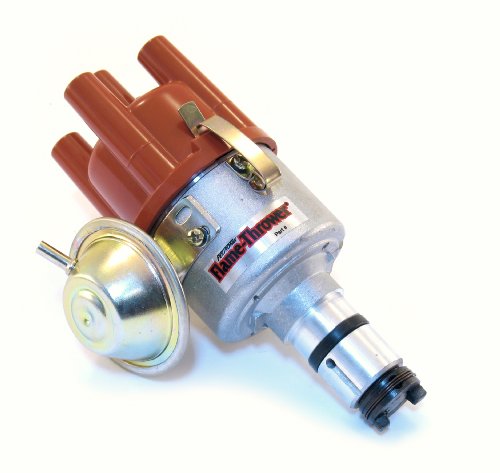 Pertronix D186504 Flame-Thrower VW Type 1 Engine Plug and Play Vacuum Advance Cast Electronic Distributor with Ignitor Technology