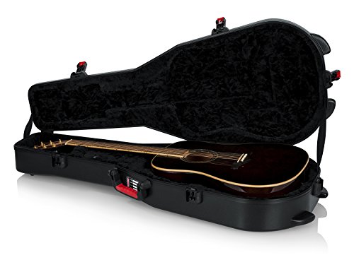 Gator Molded Flight Case For Acoustic Dreadnought Guitars With TSA Approved Locking Latch; (GTSA-GTRDREAD)