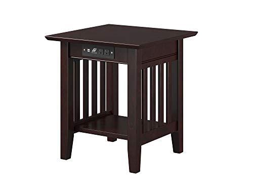 Atlantic Furniture Mission End Table with Charging Stat...