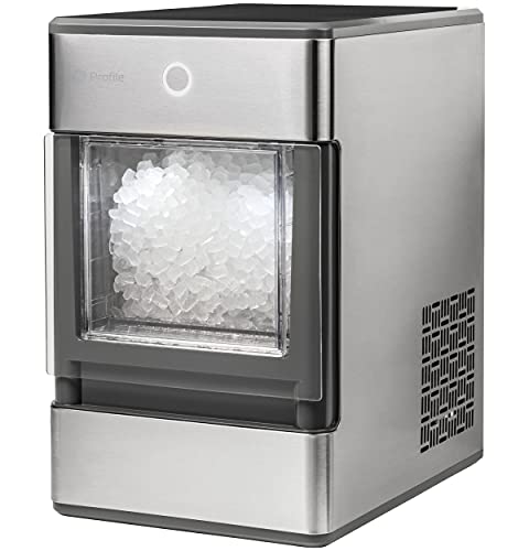 GE Profile Opal | Countertop Nugt Ice Maker | Portable Ice Machine Makes up to 24 lbs. of Ice Per Day | Stainless Steel Finish