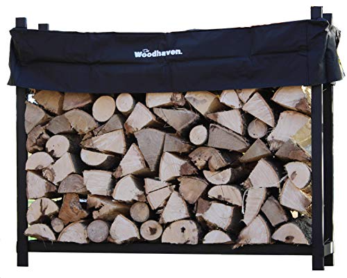 Woodhaven The  5 Foot Firewood Log Rack with Cover