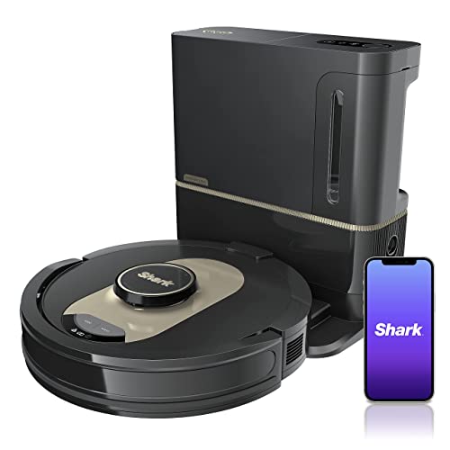 Shark Shar AI Robot Vacuum with XL HEPA Self-Empty Base, Bagless, LIDAR Navigation, Perfect for Pet Hair, Compatible with Alexa, Wi-Fi Connected, Carpet & Hard Floor,