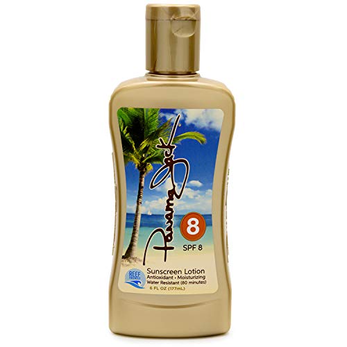 Panama Jack Sunscreen Tanning Lotion - SPF 8, Reef-Friendly, PABA, Paraben, Gluten & Cruelty Free, Antioxidant Moisturizing Formula, Water Resistant (80 Minutes), 6 FL OZ (Pack of 12)