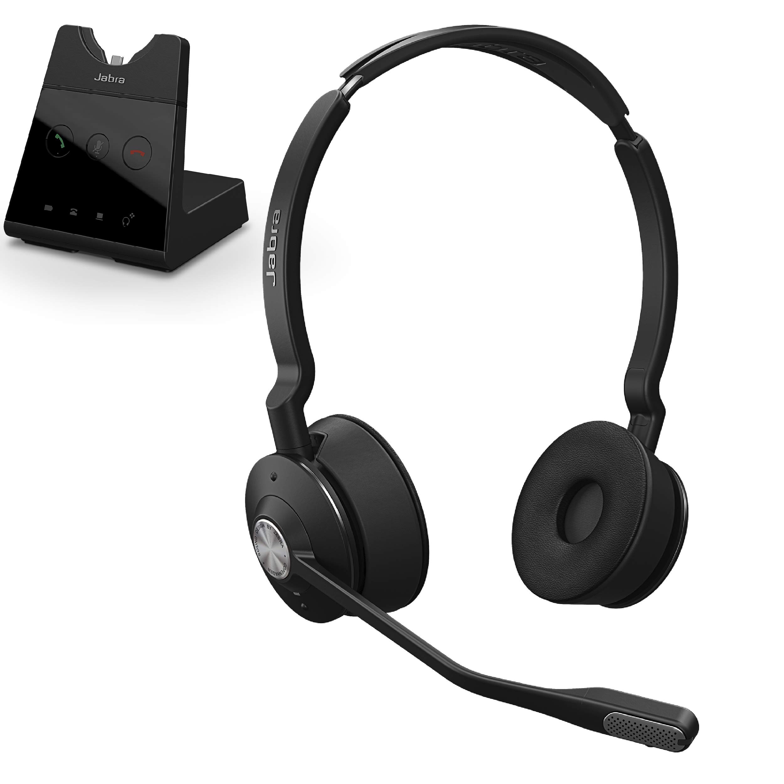 Jabra Engage 65 Wireless Headset, Stereo – Telephone Headset with Industry-Leading Wireless Performance, Advanced Noise-Cancelling Microphone, Call Center Headset with All Day Battery Life