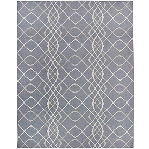 RUGGABLE Washable Stain Resistant Indoor/Outdoor, Kids, Pets, and Dog Friendly Area Rug, 8'x10', Amara Grey